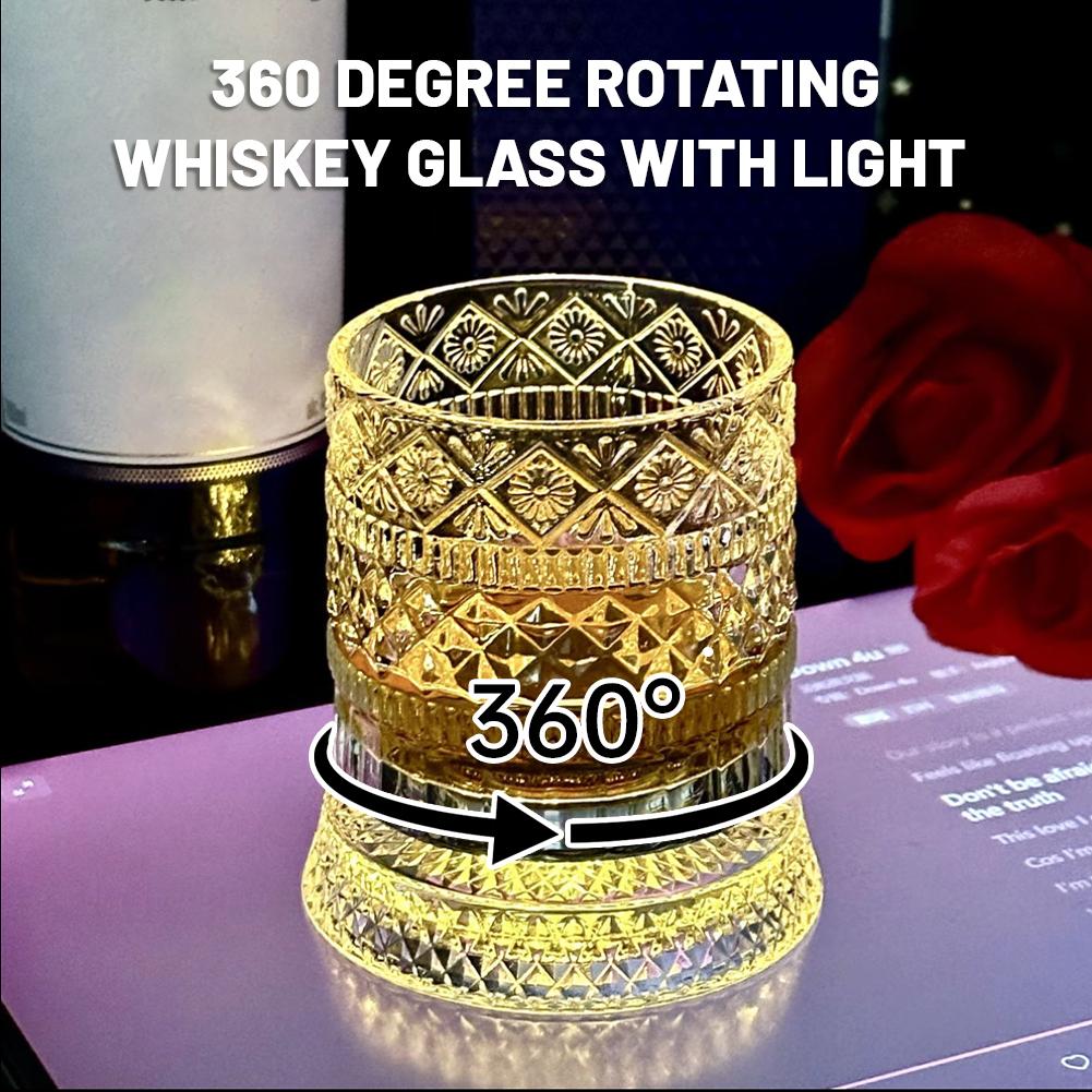 Wine To Beer To Liquor - Rotating Whiskey Glass Creative Crystal Beer