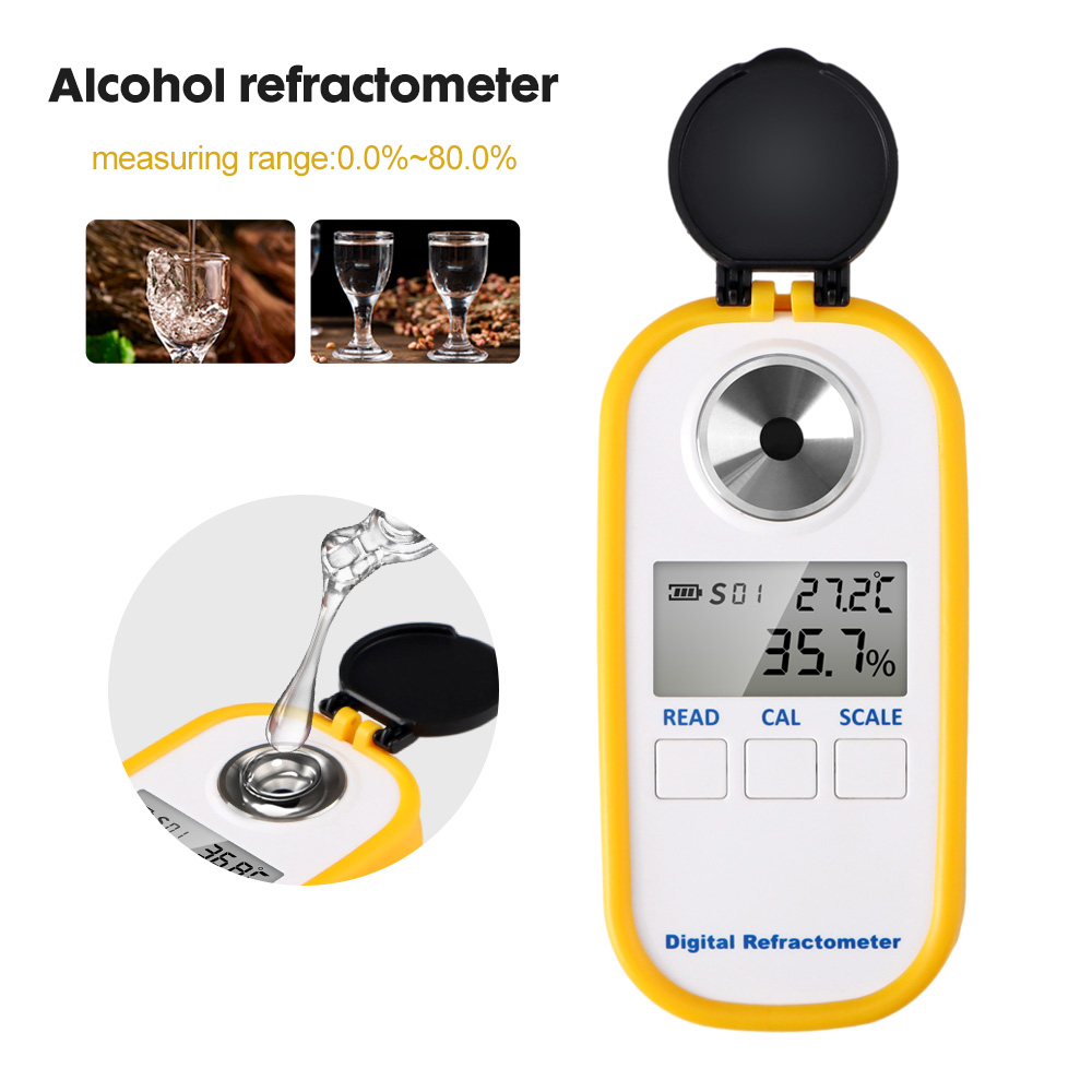 Wine To Beer To Liquor - Digital Alcohol Refractometer 0-80% High Accuracy