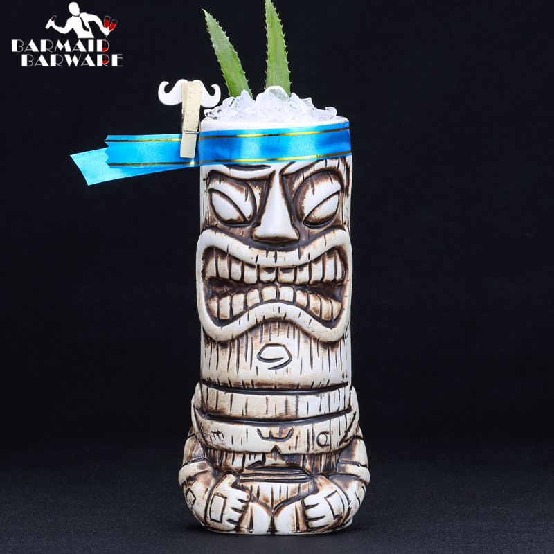 Wine Beer Europe - 600ml Ceramic Tiki Mug Creative Porcelain