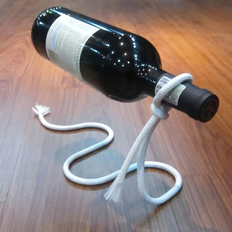 Wine Rack Wall Mount - Creative Wine Bottle Rack Personality Rope