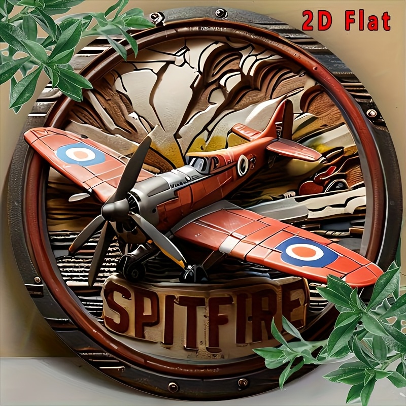 Wine Tag Label - 2D Flat - 1pc Vintage Spitfire