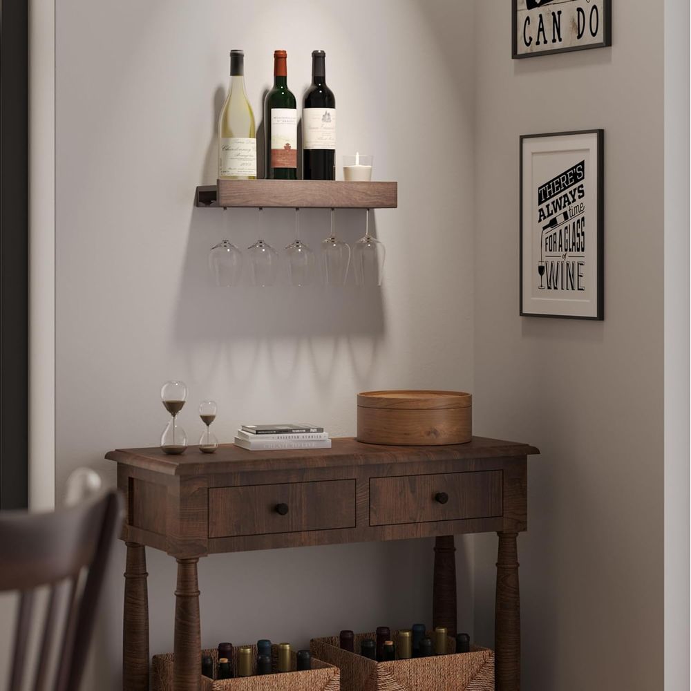 Wall Mounted Wood Floating Win - Wine Rack Wall Mount review and price