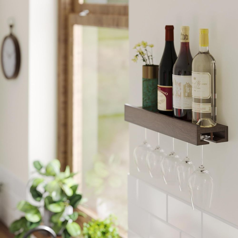 Wall Mounted Wood Floating Win - Wine Rack Wall Mount review and price