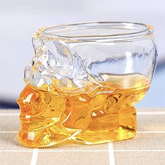 Creative Glass Skull Beer Mug  - Wine To Beer To Liquor review and price