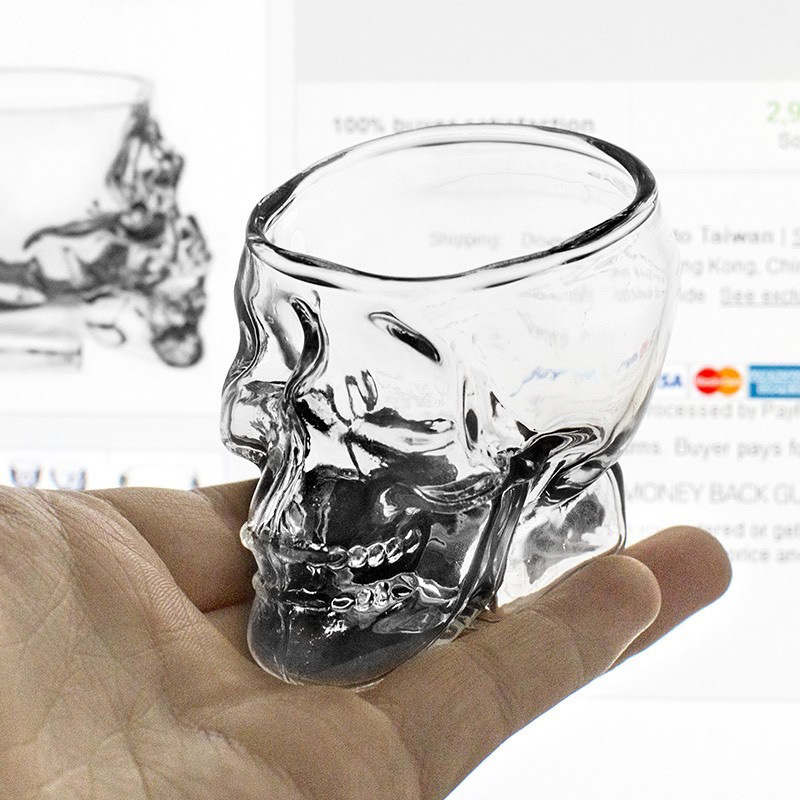 Creative Glass Skull Beer Mug  - Wine To Beer To Liquor review and price