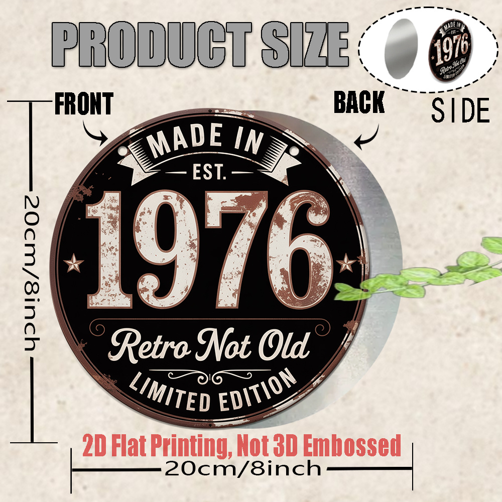 2D Flat, 1pc 1976 Vintage Meta - Wine Tag Label review and price