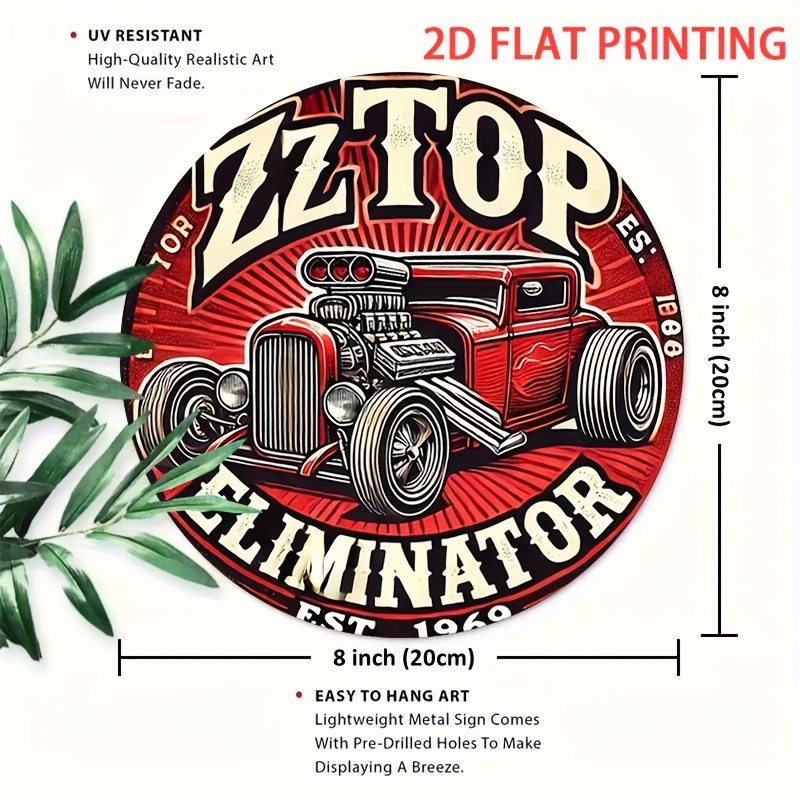 2D Flat, 1pc ZZ Top Eliminator - Wine Tag Label review and price