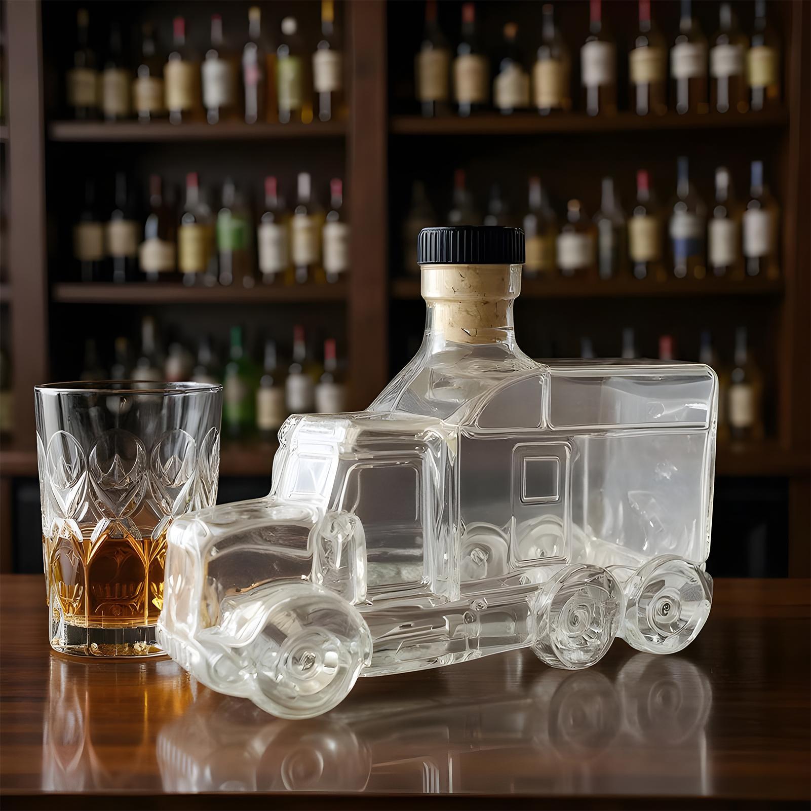 Car Glass Wine Bottle Half Tru - Wine Beer Truck review and price