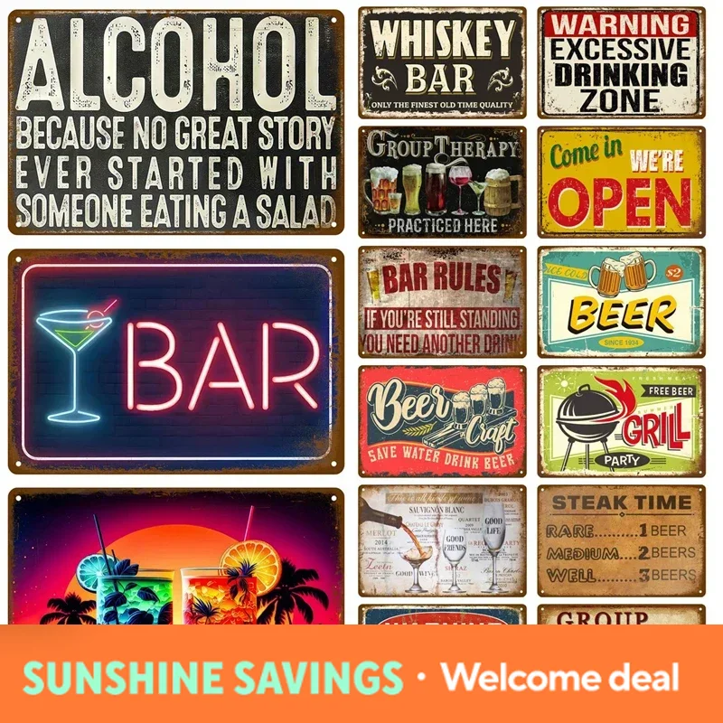 Metal Sign Whiskey Wine Alcoho - Wine Beer Europe review and price