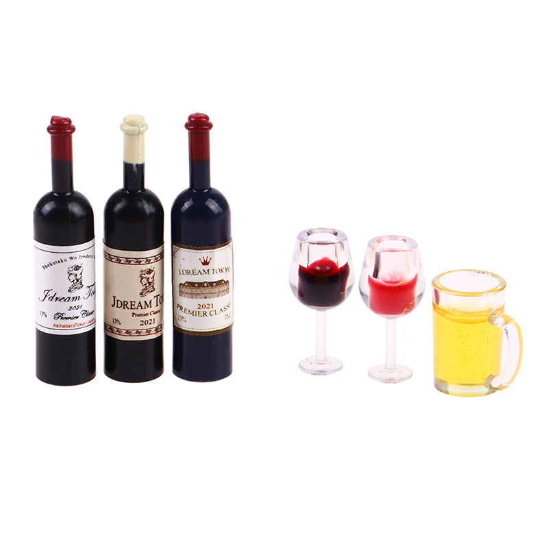 5 Pcs 1:12 Dollhouse Miniature - Wine Beer Europe review and price