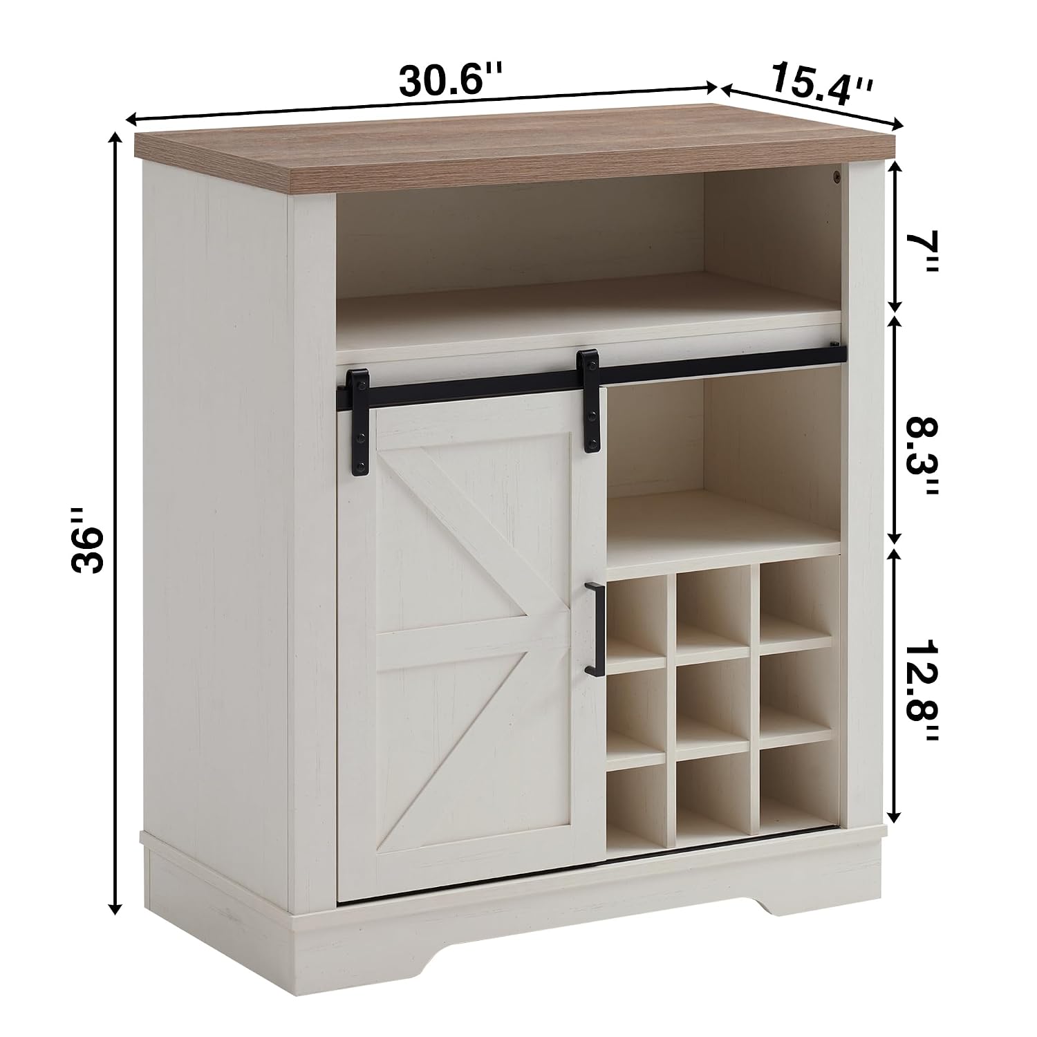 Farmhouse Storage Cabinet with - Wine Rack Wall Mount review and price
