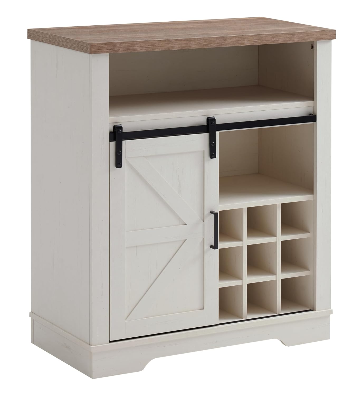 Farmhouse Storage Cabinet with - Wine Rack Wall Mount review and price