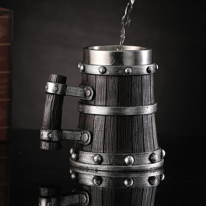 Viking Wood Style Beer Mug 600 - Wine Beer Europe review and price