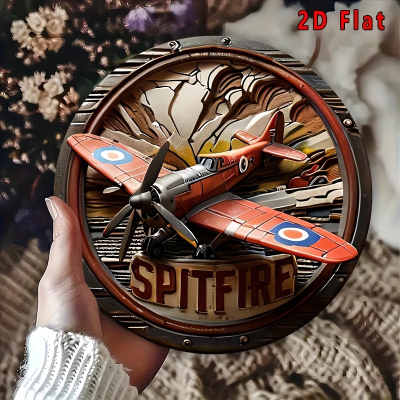 2D Flat - 1pc Vintage Spitfire - Wine Tag Label review and price